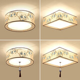 灯尉仕 新中式吸顶灯布艺温馨圆形餐厅客厅灯中国风卧室书房灯具  8007A 圆40cm-配全光谱三色光源