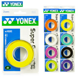 YONEX 尤尼克斯手胶AC102C薄款粘性防滑羽毛球拍把胶吸汗带透气外柄皮 【1卷3条 粘性手感】 AC102黄色