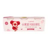 北海牧场草莓樱桃味小果泥酸奶100g*3