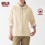 无印良品（MUJI）男女通用 紧密编织 毛圈棉 拉链连帽衫 男式女式无性别 ABI05A1A 原色 S-M (165/88A)