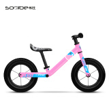 书比（SOOIBE）儿童宝宝平衡车2-7岁小童男孩女孩滑步车无脚踏自行车12寸a100 粉色-可拆卸脚踏