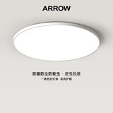 箭（ARROW）箭牌照明 吸顶灯led卧室灯客厅灯三防灯卫生间厨房阳台灯中山灯具 白玉24瓦圆形白光38cm适16平内