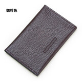 欧凡卡蒂超薄小卡包男士真皮卡套银行卡卡夹女卡套卡片包名片夹收纳证件包 咖啡色