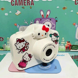 高清双摄儿童卡通照相机学生党校园mini相机旅游便携可拍照传手机 白色 凯蒂猫-可拍照录视频听音乐 128G内存（送Type+华为转接头）