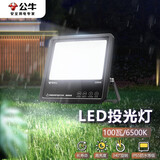 公牛（BULL）LED投光灯庭院灯工地灯园林照明露营灯 IP65防水100W-6500K白光