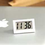 乐心（HIIN）时钟桌面迷你小台钟便携学生表男可爱电子台表女考试用表钥匙扣表 桌面三角款 珍珠白