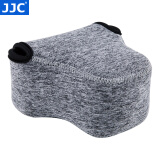 JJC 相机内胆包 保护收纳套 适用于佳能EOS R7 R10+18-45mm M6 M100 M3 M200 M10 徕卡Q3 微单配件 OC-C2中号 深灰色
