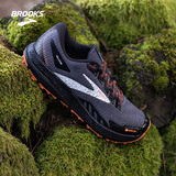 布鲁克斯BROOKS越野跑鞋男舒适徒步缓震爬山防水运动鞋Divide 4 GTX山际 黑色/鞭炮橘/蓝色 42.5