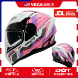 VEGA SA-39 美国双镜片摩托车头盔男女四季全盔 进化论粉 3XL 