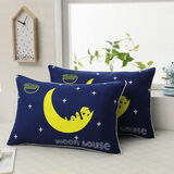 苓磐学生枕头单人宿舍枕头芯枕头套一对装可拆洗情侣套装可爱 月亮屋 二只装【2个枕芯+2个枕套】