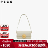 PECO852真皮斜挎复古小法棍包新款单肩腋下通勤时尚方包送女友礼物 斑鸠灰灰色内里 现货