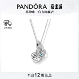 潘多拉（PANDORA）[520礼物]星语心愿项链套装12色可选朋友生日石友情生日礼物 三月生日石项链套装 45CM
