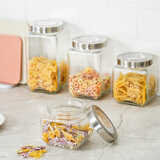 乐扣乐扣（LOCK&LOCK）玻璃储物罐 零食杂粮收纳储物容器厨房干货食品储存器皿 LLG104-摩登系列-带硅胶圈800ml