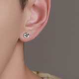 BJYL耳钉男潮个性男单只欧美男耳饰ins简约潮流小巧缠绕耳环学生耳钉