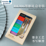 施耐德（Schneider）【礼物】钢笔学生用成人练字笔男女学生23K镀金笔尖签字笔BK406墨胆礼盒套装EF尖透明色