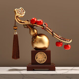 贝汉美（BHM）高档轻奢酒柜装饰品摆件工艺品办公室电视柜玄关柜摆设高端大气 【柿柿如意】-金色