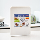 ASVEL日本进口菜板 家用双面抗菌辅食砧板大号塑料防滑水果熟食切菜板 白色 L号