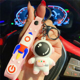 倾沫卡通宇航员钥匙扣可爱太空人情侣钥匙链软胶小挂件汽车钥匙圈挂饰 宇航员红色