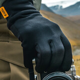 龙牙2024龙牙秋冬户外保暖手套运动骑行轻便舒适防风手套 黑色 M
