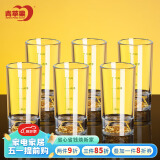 青苹果金箔水晶玻璃酒具套装高档白酒杯分酒器二两杯6只家用饭店用