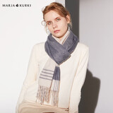 玛丽亚·古琦（MARJA KURKI）新年礼物送妈妈粗纺保暖羊毛混纺羊绒围巾女礼盒装静谧内心米白