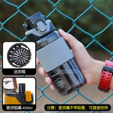 品家家品（PINKAH）运动水瓶户外健身便携水壶学生夏季水杯男士大容量直饮塑料杯女生 450ML星空灰（直饮口）