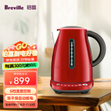 铂富（Breville） BKE720 多功能电水壶 恒温电热水壶  泡茶壶 1.7L 深红色 1.7L