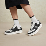 特步情侣男女板鞋小白鞋空军一号秋冬革面保暖运动板鞋休闲鞋