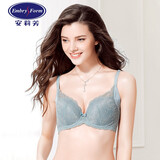 安莉芳【列维斯蕾丝】安莉芳小胸厚杯聚拢文胸女收副乳内衣礼物 绿色GRN 80B