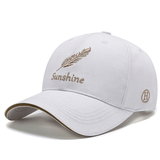 保罗·弗希尼帽子新款四季男女情侣棒球帽韩版潮鸭舌帽立体刺绣遮阳防晒太阳帽 阳光Sun-白色