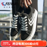 飞跃（Feiyue）官方帆布鞋男女同款春秋季新款潮流百搭运动休闲鞋情侣透气板鞋子 黑色 36