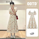 恋的新款连衣裙夏季女生裙子夏天学生小个子高中初中生衣服2024中长裙 韩版碎花连衣裙 均码