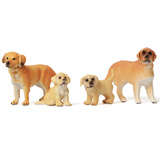 玛奇乐（MECHILE）仿真动物模型动物一家亲子套装玩具认知启蒙大象长颈鹿大熊猫企鹅 金毛犬一家