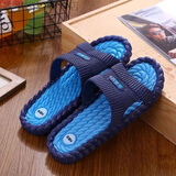 润华年  防滑韩版拖鞋男夏居家用浴室情侣男士凉拖鞋外穿 PVC-859-深蓝 44-45(适合43-44脚)