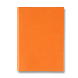 信发（TRNFA） 皮面记事本子办公笔记本PU彩色记事本商务办公笔记本礼品文具可定制logo 橙色 16k(26.5*19.5CM)