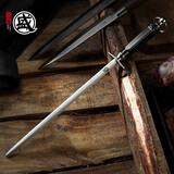 三本盛日本磨刀棒磨刀棍屠夫家用菜刀刀具快速细纹磨刀神器 圆形【10寸】