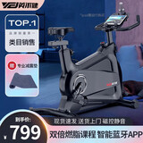 英尔健（yingerjian） 英尔健家用动感单车磁控健身车智能运动静音减肥健身器材脚踏车 豪华款-黑-磁控静音