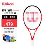 威尔胜（Wilson）男女初学进阶单人网球拍带线训练器套餐 【红拼黑】WRT5783