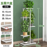 蜗家（WOJIA）花架户外客厅阳台家用装饰架简约花盆架多肉架庭院花架绿萝架层架 白色【5层可放6盆】