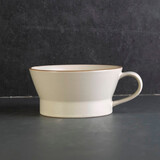 和风四季 北欧素烧哑光釉纯色陶瓷杯子水杯马克杯早餐杯办公室水杯牛奶杯 乳白色早餐杯（360ml)单个