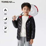 TOREAD kids探路者儿童羽绒服男女秋冬新品柔软舒适百搭保暖超轻防钻绒外套 黑色 150