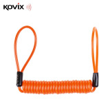 KOVIX 碟刹锁专用提醒绳内有钢丝长1.5米山地自行车锁电动车锁防盗绳警示弹簧绳 桔色