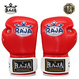 raja-boxing儿童拳击手套 男孩泰拳散打自由搏击格斗训练女孩打沙袋沙包拳套 红色【京仓发货】 6oz（青少年8-16岁）