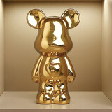 贝汉美（BHM）高档轻奢酒柜装饰品摆件工艺品办公室电视柜玄关柜摆设高端大气 暴力熊金色