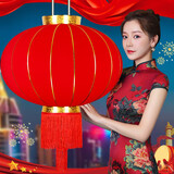 欧妮姿灯笼大门挂的2026大红灯笼灯吊灯户外阳台新年节日春节过年装饰 60#无字金边（一对装）