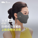 蕉下（beneunder）防晒口罩女防晒面罩防紫外线全脸腮红口罩透气骑行口罩高颜值 【凉感护眼角-纯色款】远山灰