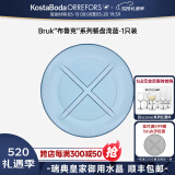 KOSTA BODA进口水晶玻璃盘BRUK系列多功能盘碟简约家用布鲁克水果沙拉盘餐盘 餐盘-浅蓝-1只装