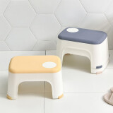 家の物语（KATEI STORY）日本加厚儿童凳塑料凳小矮凳家用浴室防滑凳换鞋凳洗澡洗手间凳子 米黄