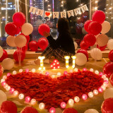 京唐 情人节表白气球装饰道具 浪漫惊喜求婚周年纪念日布置场景套装 