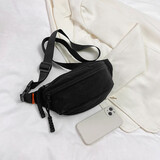 途客（Trcks）新款个性胸包男日系简约休闲腰包运动包潮酷ins小挎包百搭手机包 黑色